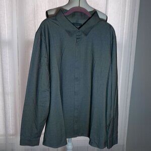 THREAD &SUPPLY NWT Men's Long Sleeve Button-Up Dark Gray Shirt w/Extra Button XL